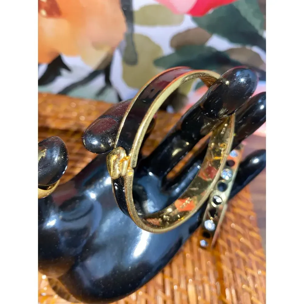 Kate Spade Black & Gold Jewelry Bundle – Penguin Ring, Bangle, Hinged Bracelet - Picture 4 of 8